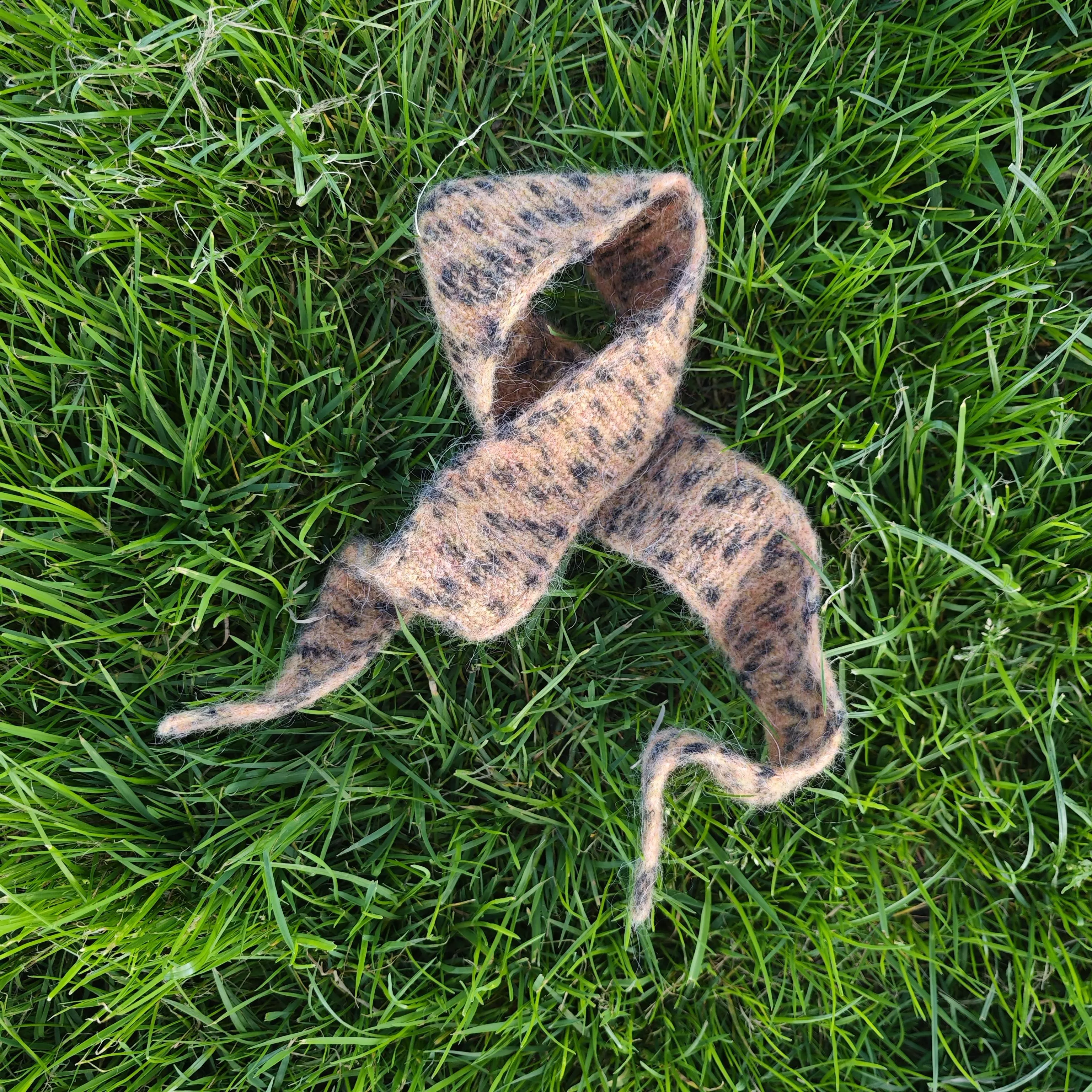 Tiger Scarf Terrifiknits flat outside